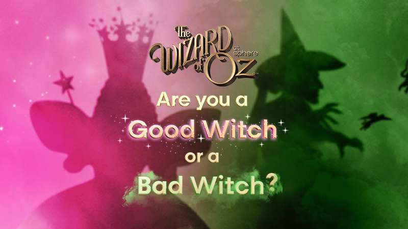 An artistic depiction questioning, "Are you a good witch or a bad witch?" showcasing contrasting witch characters.